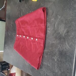 H&M Divided Burgundy Button-Front Mini Skirt ❤️